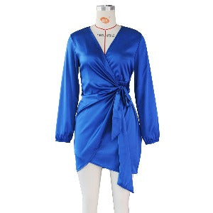 The "Eachna Wrap Bodycon" Mini Dress