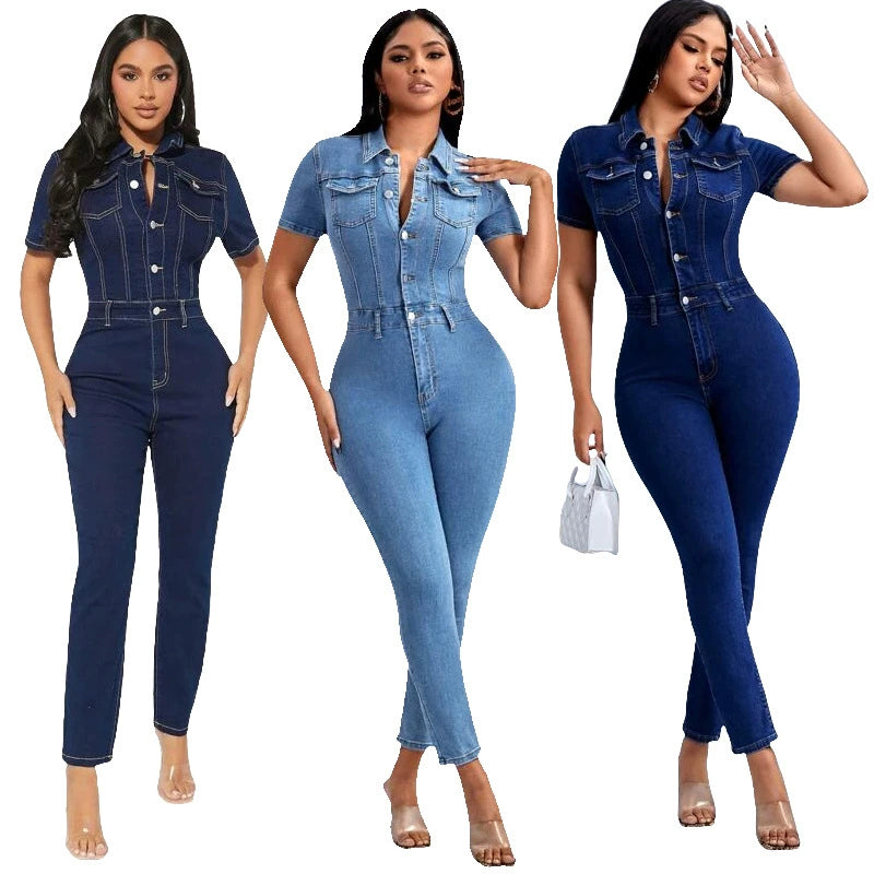 The "Rock With You Denim" Jumpsuit