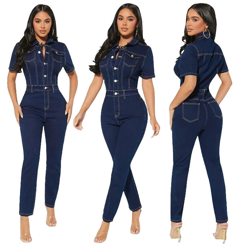 The "Rock With You Denim" Jumpsuit