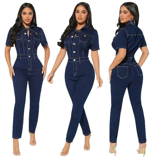 The "Rock With You Denim" Jumpsuit