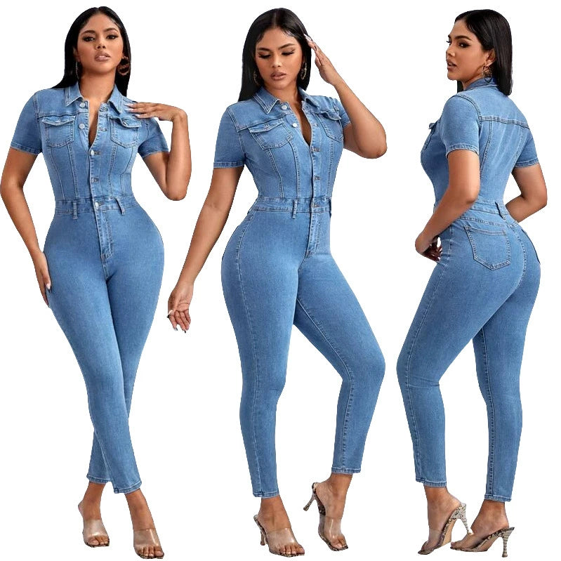 The "Rock With You Denim" Jumpsuit